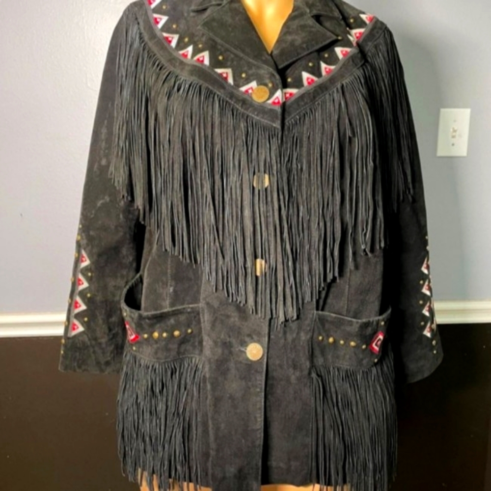 🤠Rodeo Ready Vintage Suede Western Jacket w/ Fringe🤠
